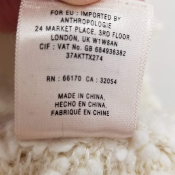 Anthropologie Sleeping on Snow Sweater Open Cardigan Small Popcorn Lodge Cloud - Picture 6 of 10